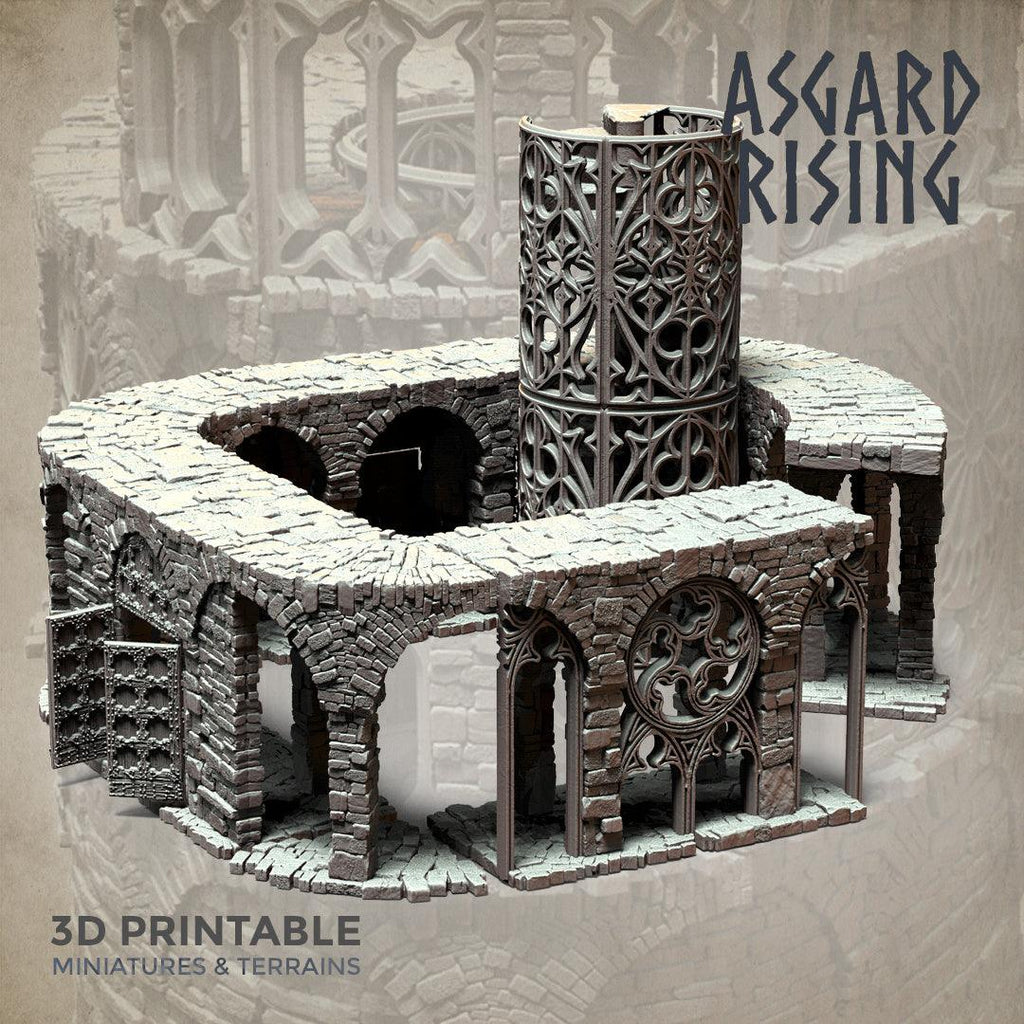 3D Printed Asgard Rising Stone Construction Ruins Modular Set 28mm - 32mm Ragnarok D&D