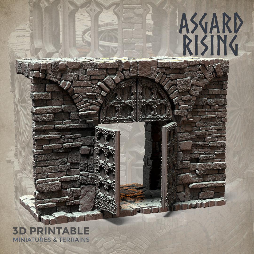 3D Printed Asgard Rising Stone Construction Ruins Modular Set 28mm - 32mm Ragnarok D&D