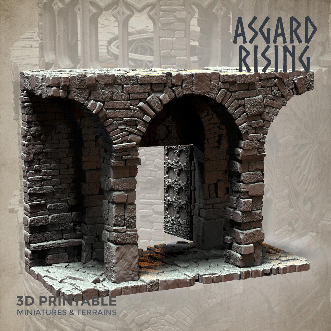 3D Printed Asgard Rising Stone Construction Ruins Modular Set 28mm - 32mm Ragnarok D&D