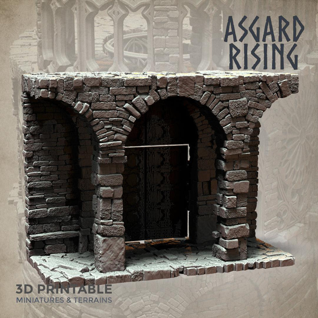 3D Printed Asgard Rising Stone Construction Ruins Modular Set 28mm - 32mm Ragnarok D&D