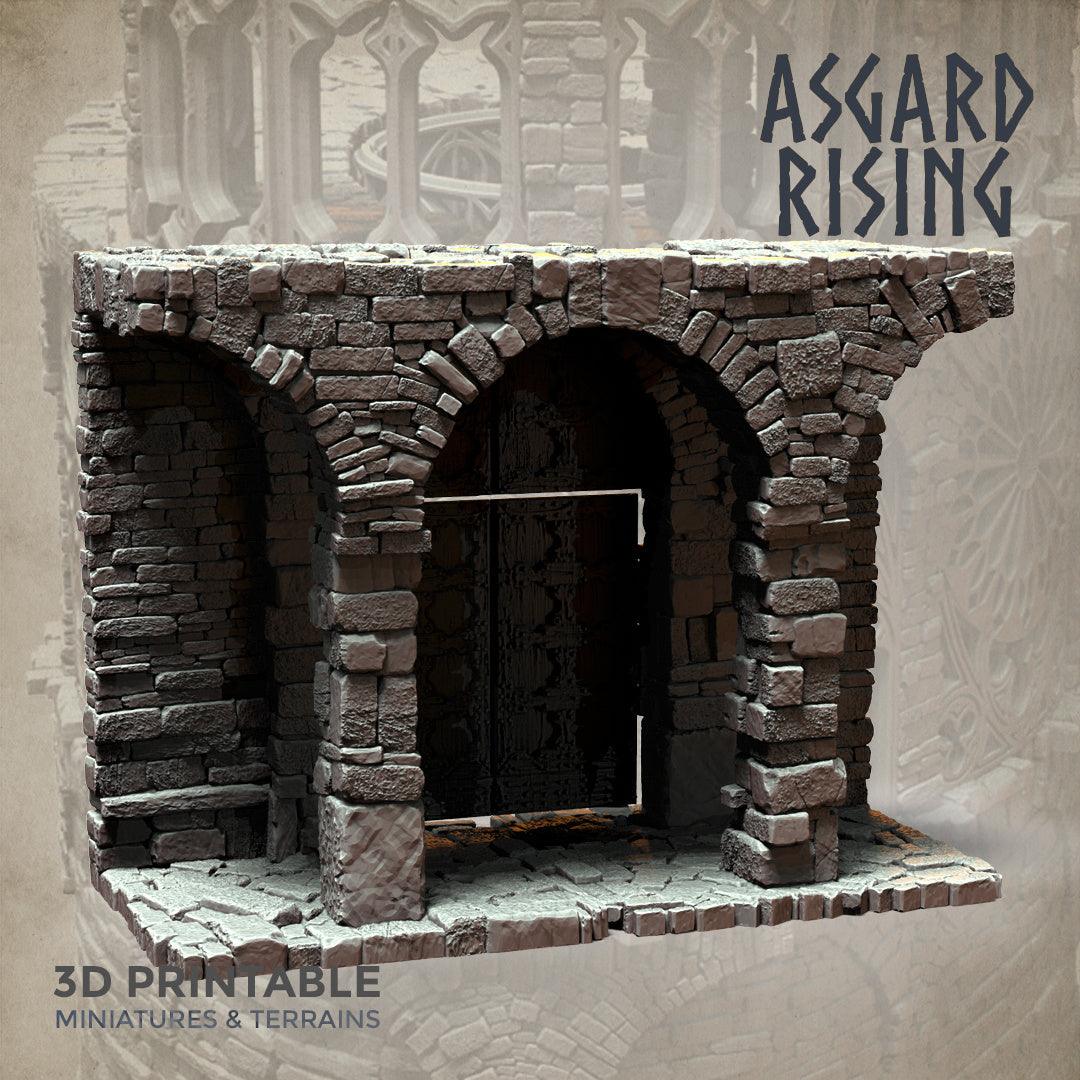 3D Printed Asgard Rising Stone Construction Ruins Modular Set 28mm - 32mm Ragnarok D&D