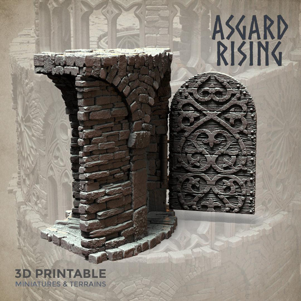 3D Printed Asgard Rising Stone Construction Ruins Modular Set 28mm - 32mm Ragnarok D&D