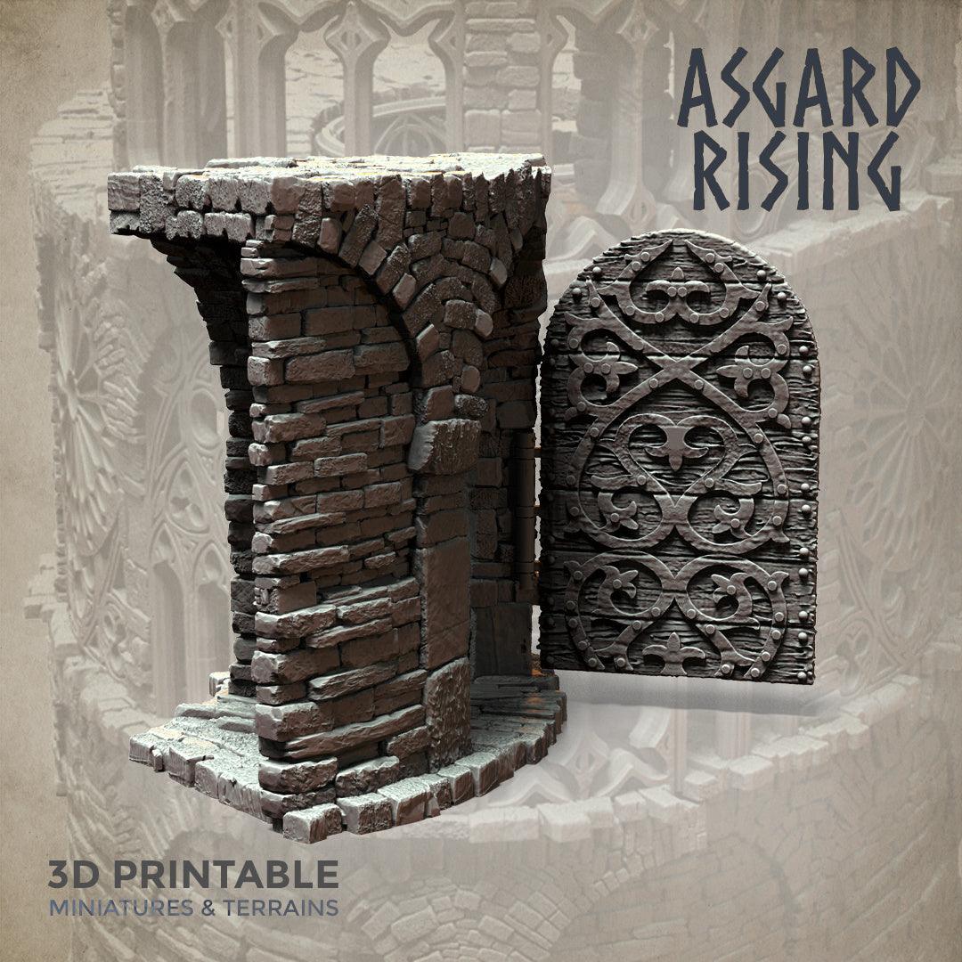 3D Printed Asgard Rising Stone Construction Ruins Modular Set 28mm - 32mm Ragnarok D&D