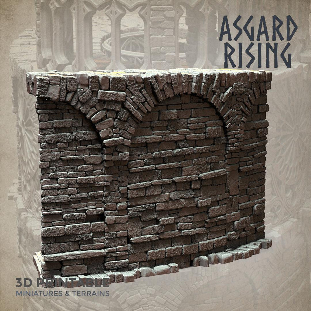 3D Printed Asgard Rising Stone Construction Ruins Modular Set 28mm - 32mm Ragnarok D&D