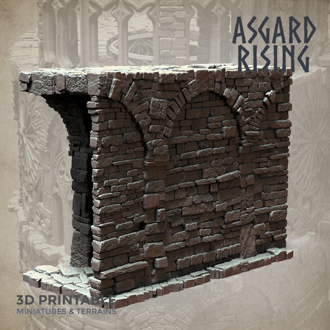 3D Printed Asgard Rising Stone Construction Ruins Modular Set 28mm - 32mm Ragnarok D&D