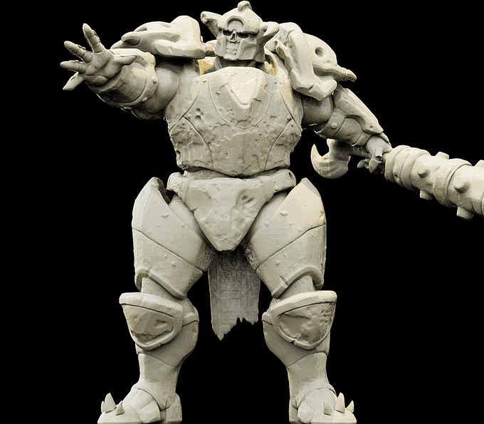 3D Printed Bestiary Vol. 4 Nafarrate - Juggernaut 32mm Ragnarok D&D