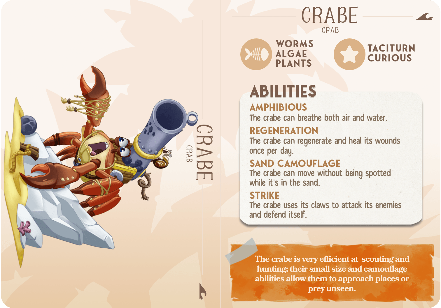 3D Printed Cast n Play Crabe - Crab Companions 28mm 32mm D&D