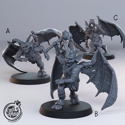 3D Printed Cast n Play - Flying Minions 28mm 32mm D&D