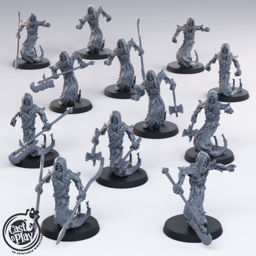 3D Printed Cast n Play - Ghosts 28mm 32mm D&D