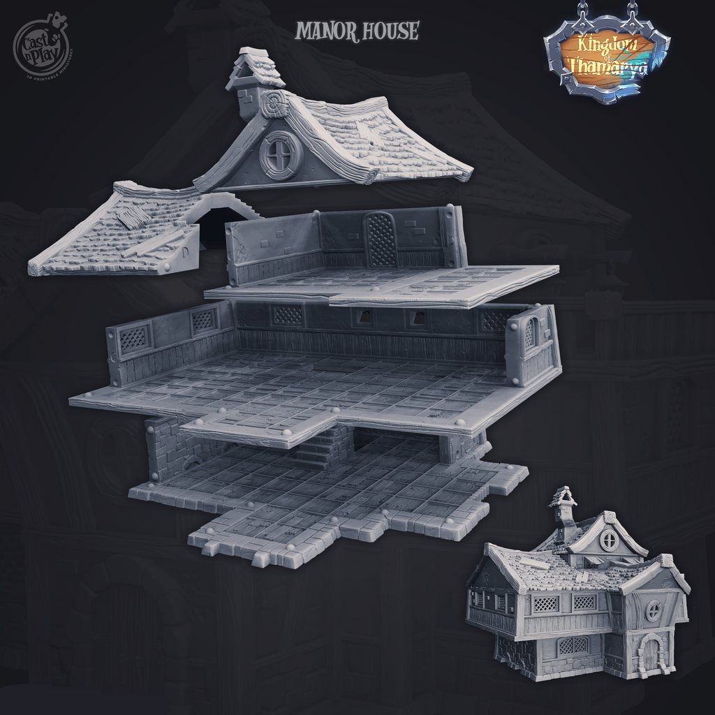 3D Printed Cast n Play Mannor House Kingdom Of Thamarya 28mm 32mm D&D