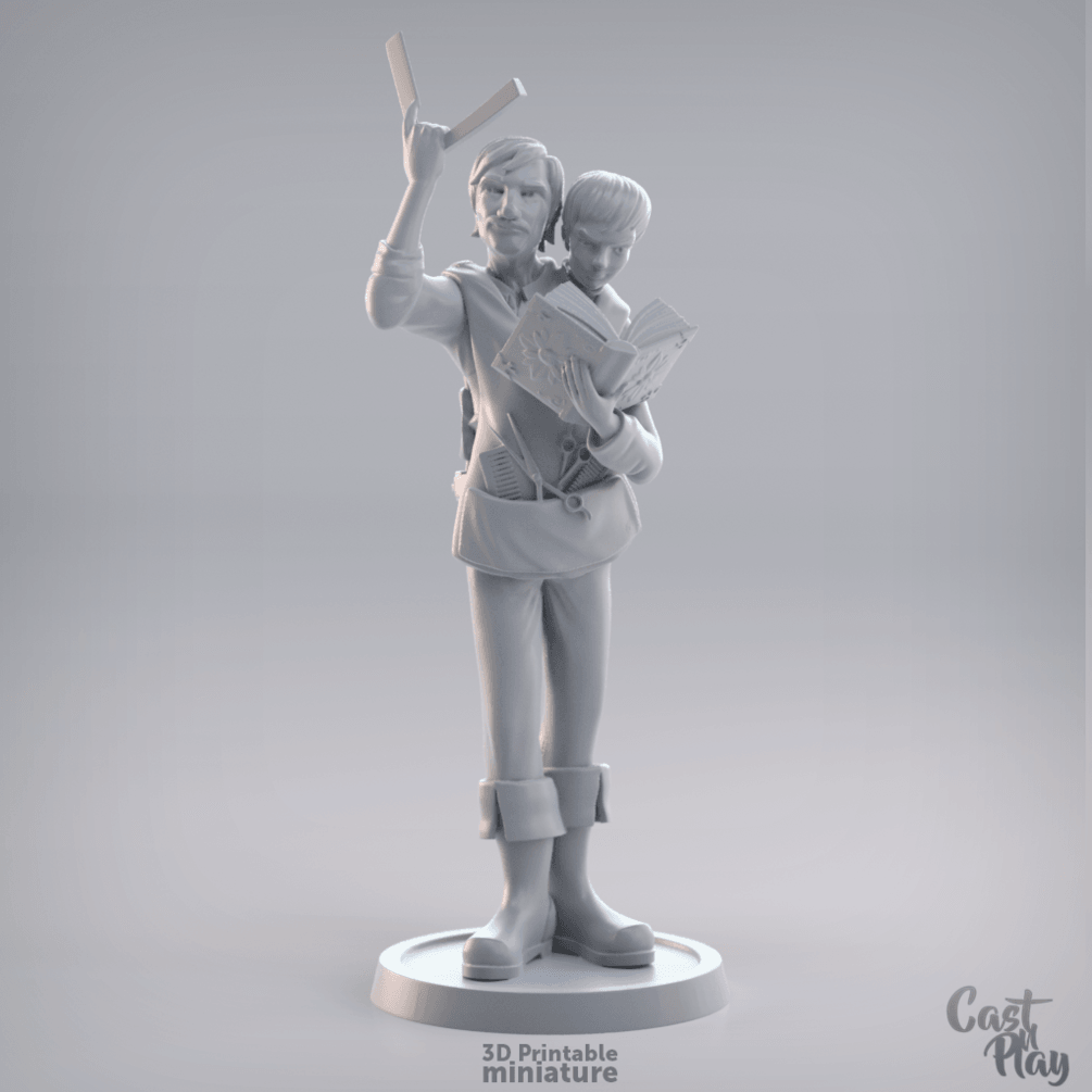 3D Printed Cast n Play Popo y Lupe 28mm 32mm D&D