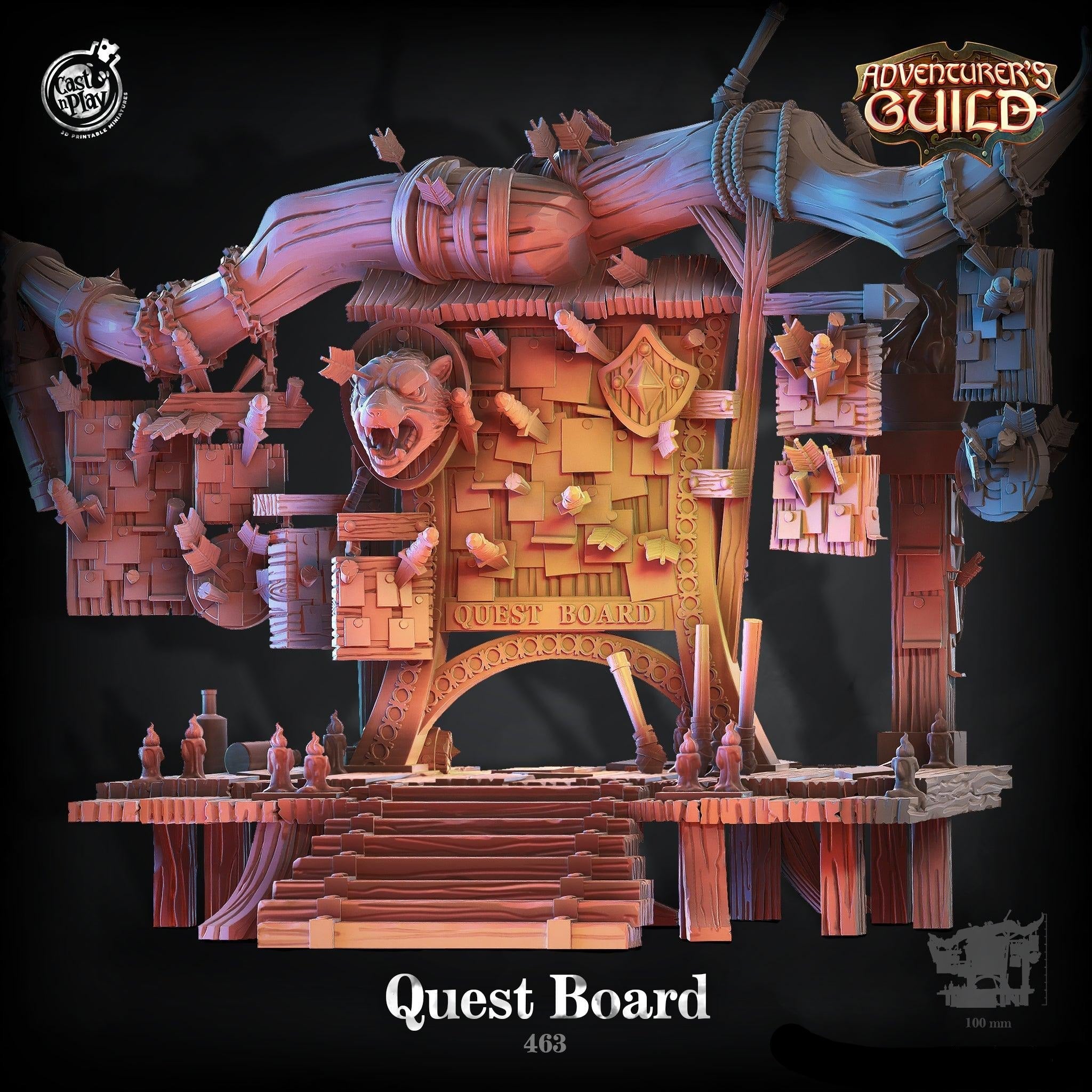 3D Printed Cast n Play Quest Board 28mm 32mm D&D