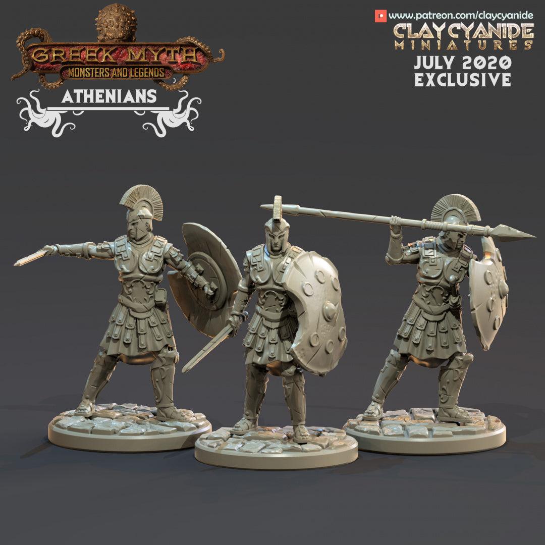 3D Printed Clay Cyanide  Athenians Greek Mythology Part 2 28 32 mm D&D