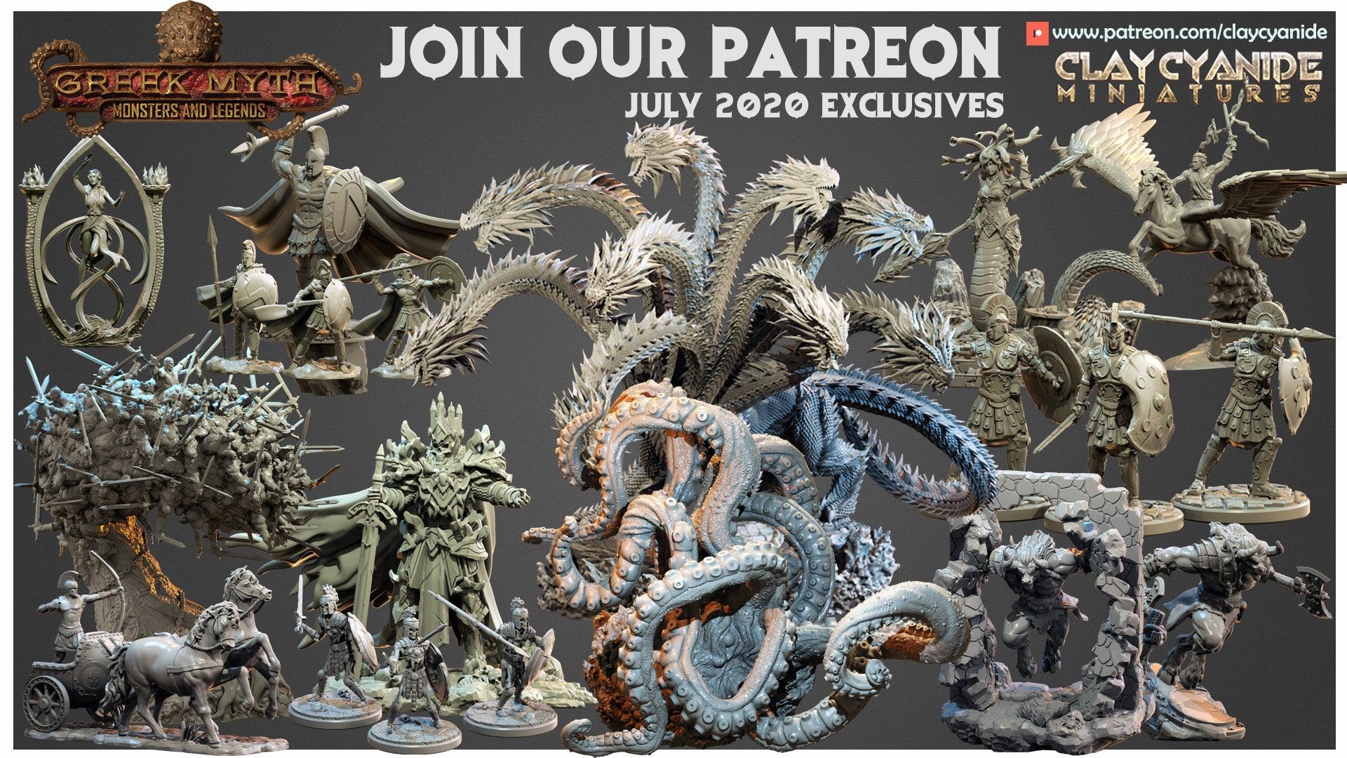 3D Printed Clay Cyanide  Athenians Greek Mythology Part 2 28 32 mm D&D