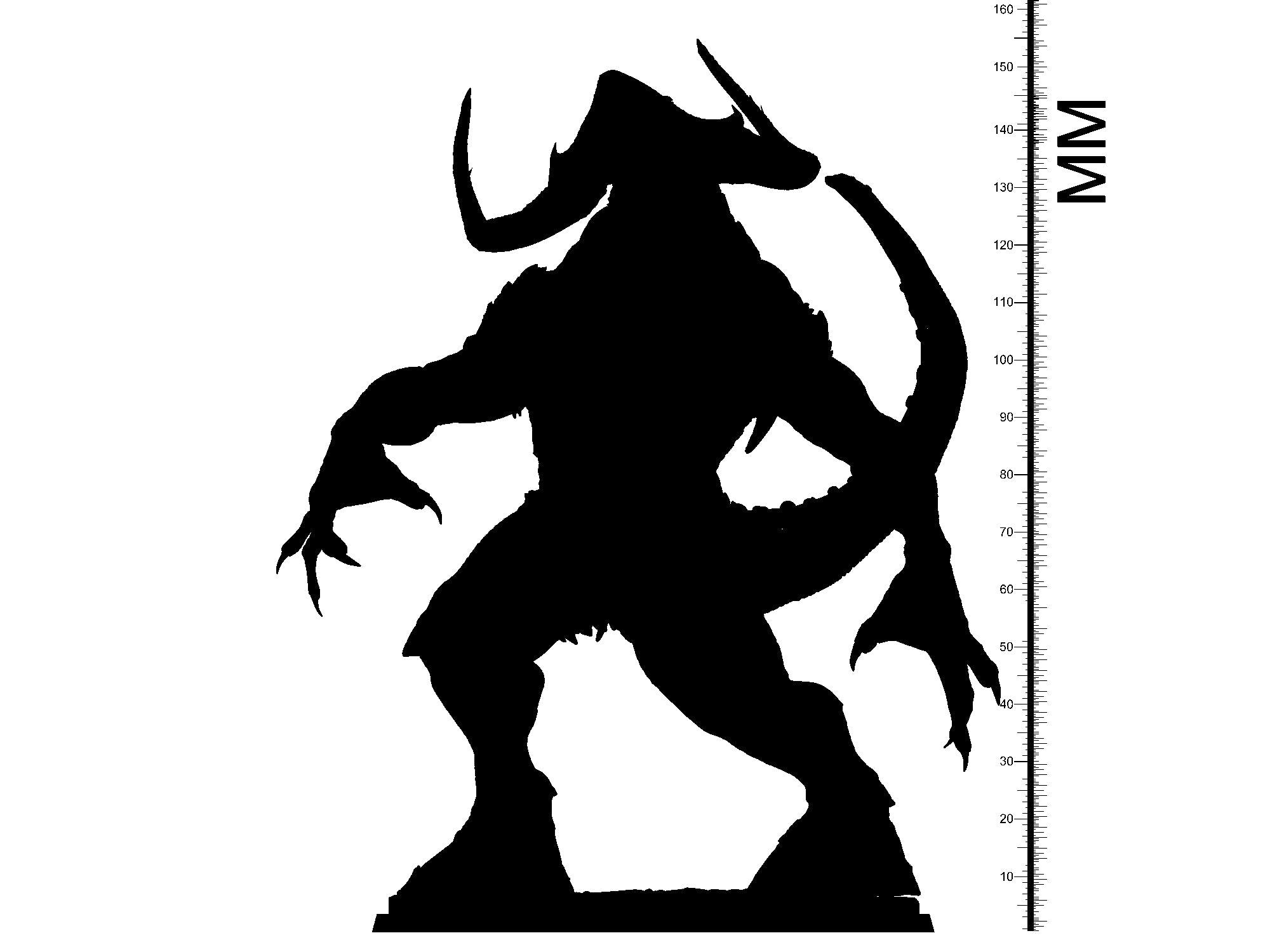 3D Printed Clay Cyanide Bulgu Ethiopian Mythos 28 32 mm D&D