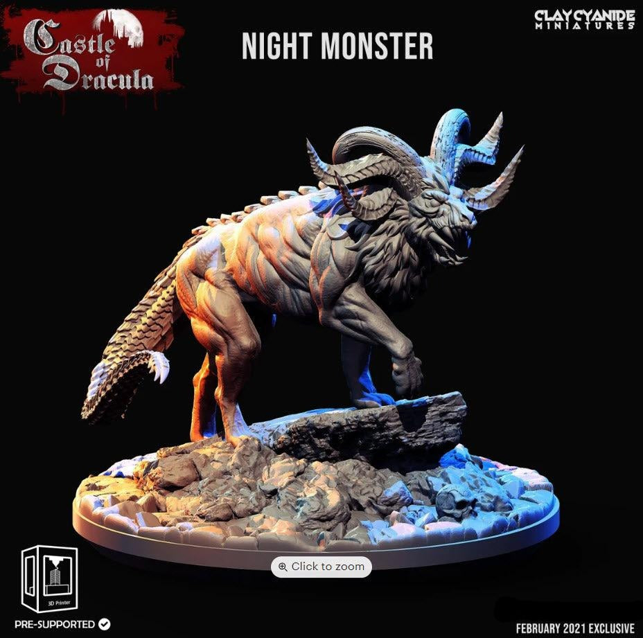 3D Printed Clay Cyanide Castle of Dracula - Night Monsters Set 28mm 32mm D&D