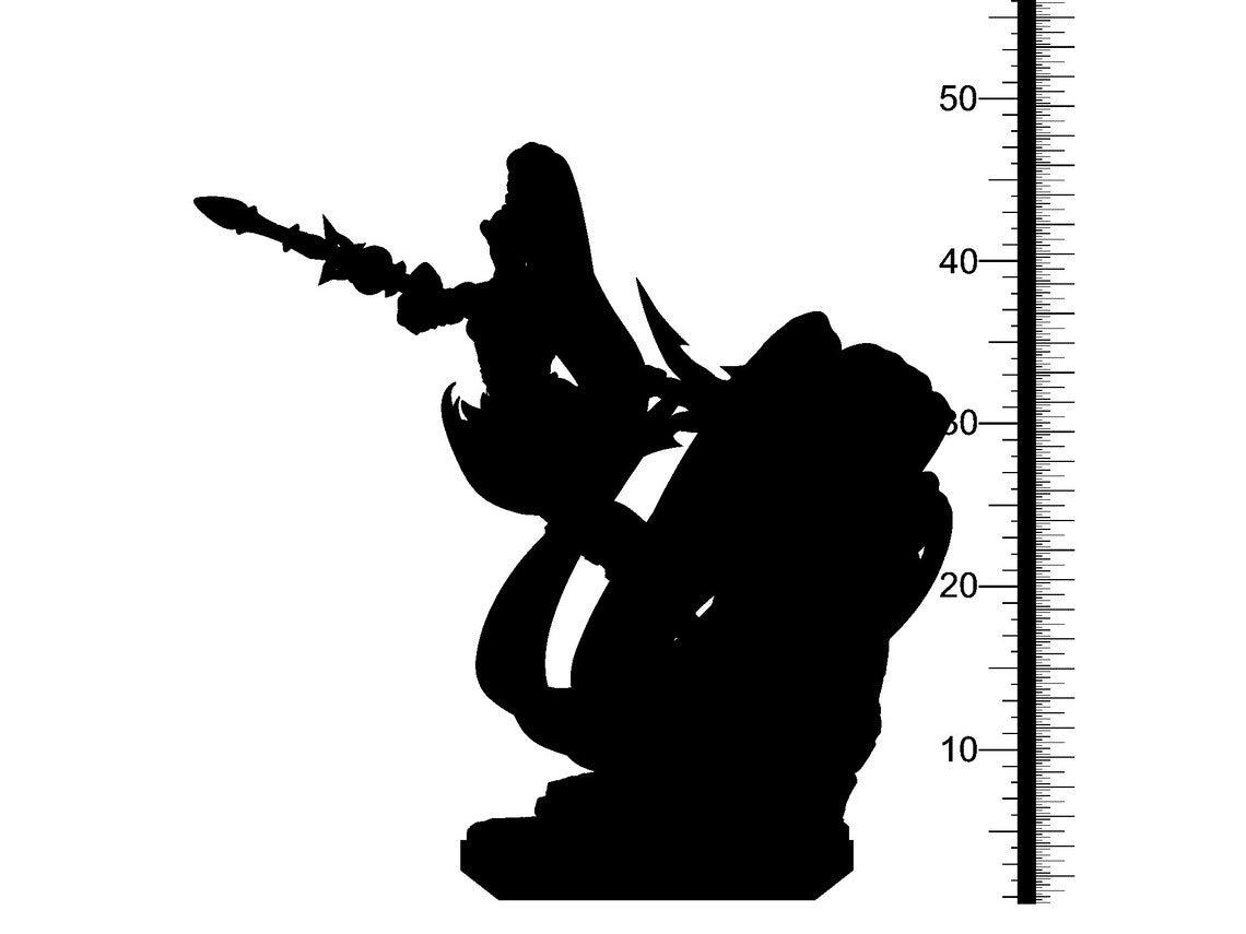 3D Printed Clay Cyanide Castle of Dracula - Vampire Katherine 28mm 32mm D&D