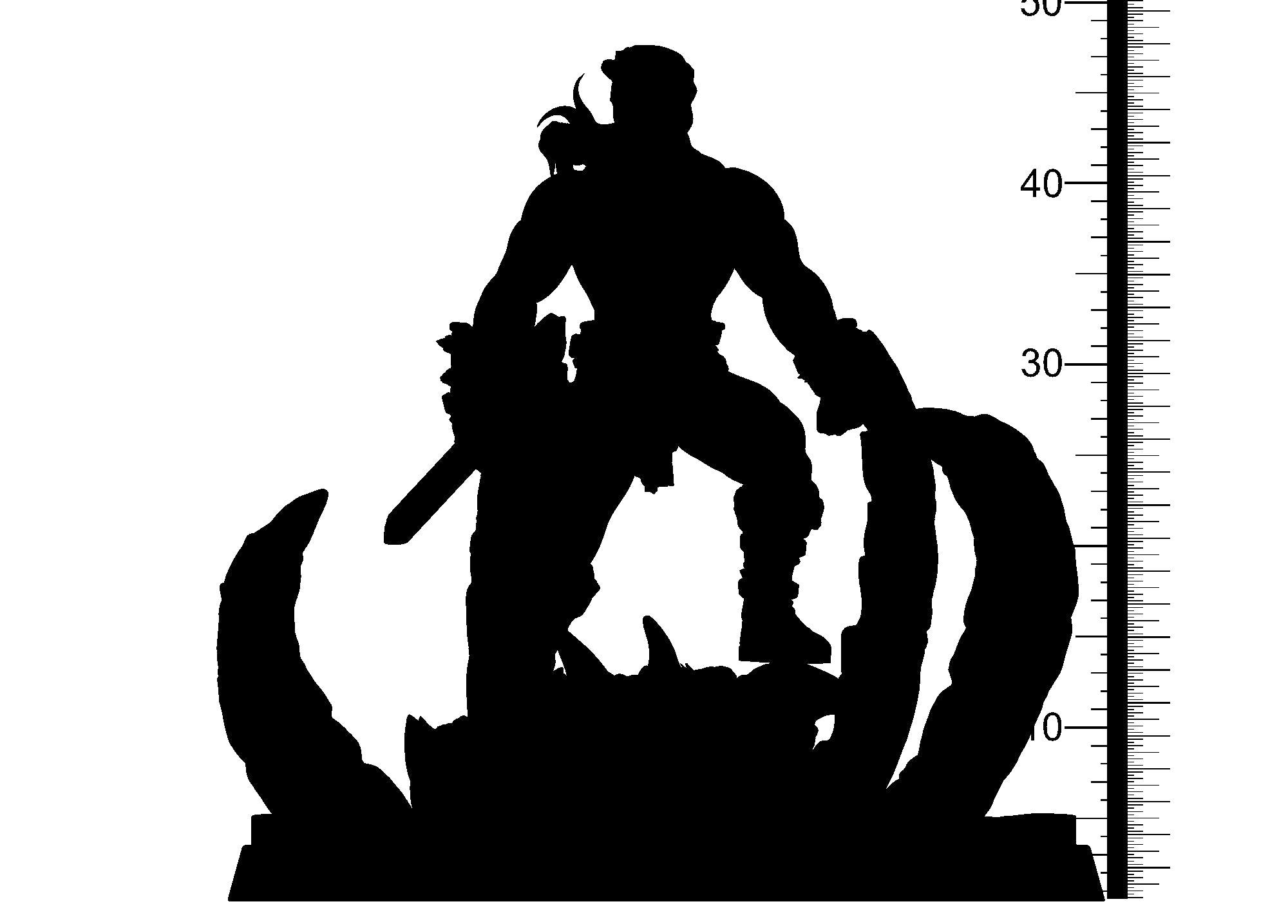 3D Printed Clay Cyanide Conan Hyborean Age Ragnarok D&D