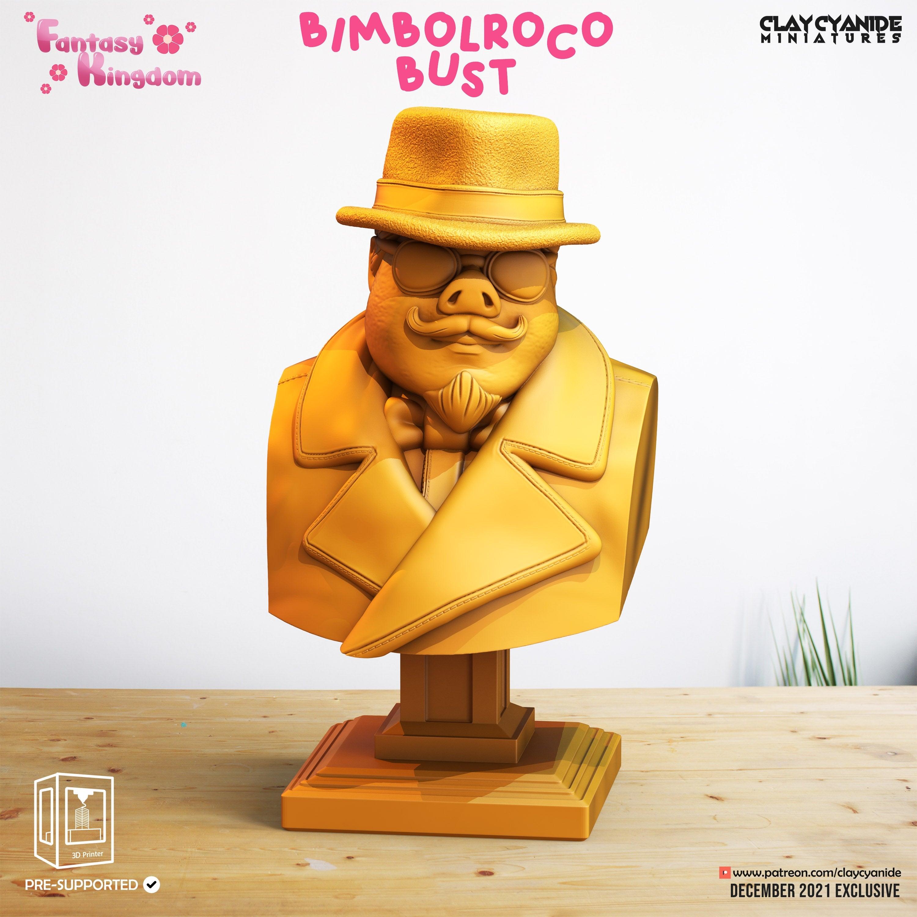 3D Printed Clay Cyanide Fantasy Kingdom - Bimbolroco Bust 28mm 32mm D&D
