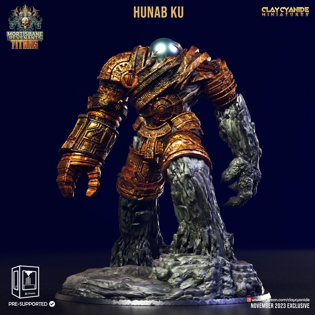 3D Printed Clay Cyanide Hunab Ku Mortisbane Titans Set 28 32 mm D&D