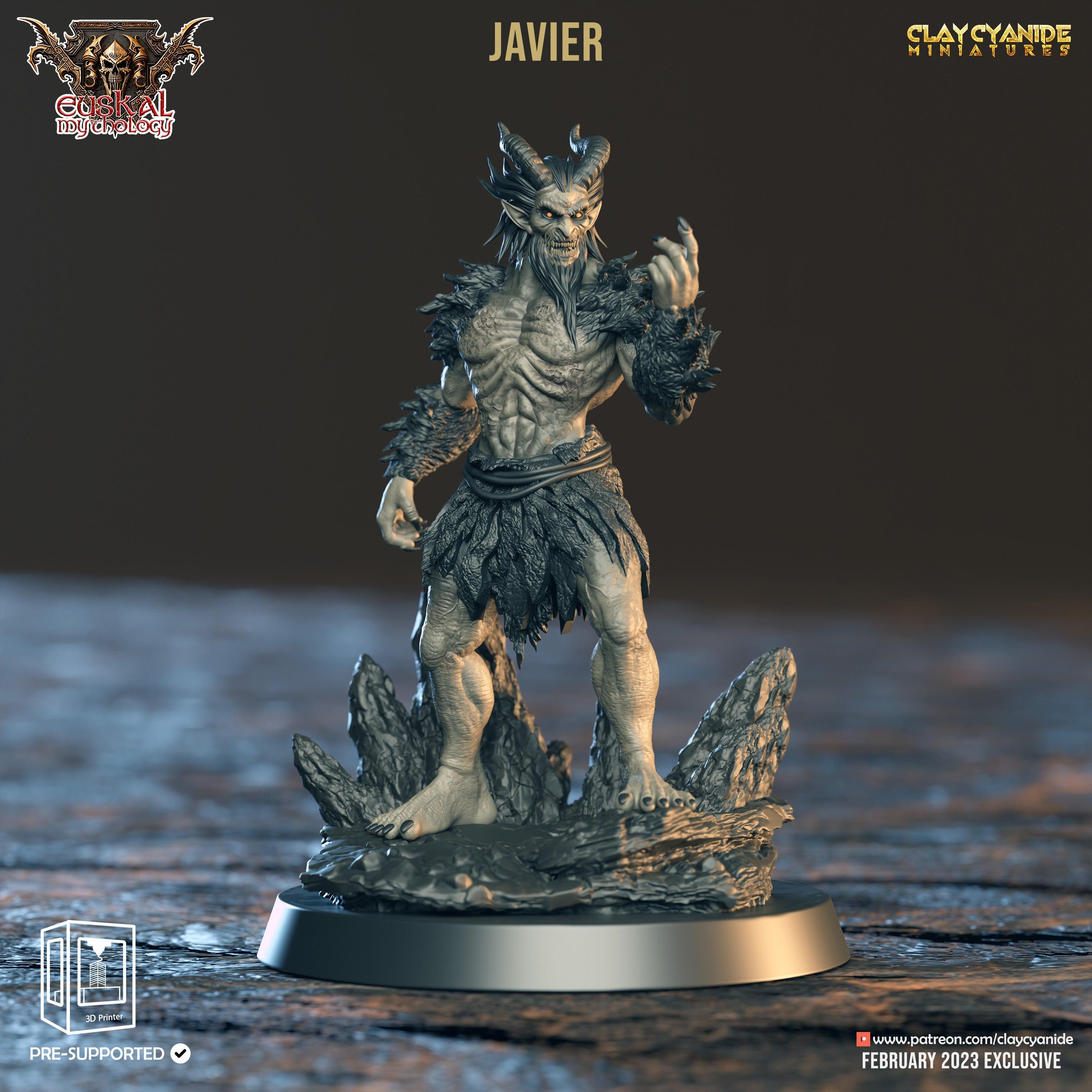 3D Printed Clay Cyanide Javier Gaueko Euskal Mythology 28 32 mm D&D