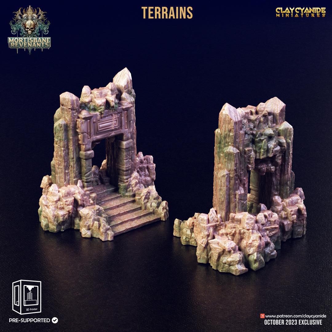 3D Printed Clay Cyanide Mortisbane Terrains Mortisbane Revenants 28 32 mm D&D