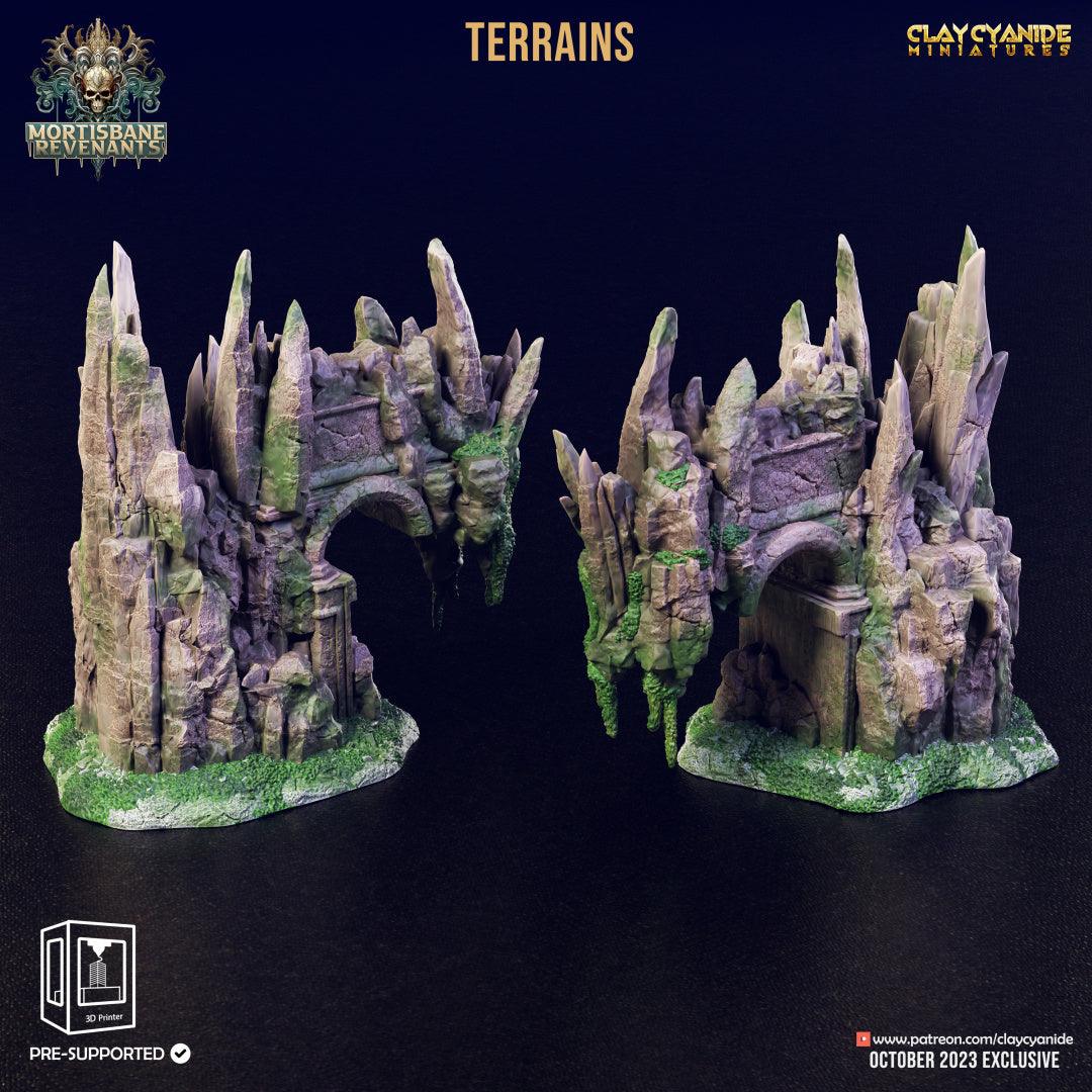 3D Printed Clay Cyanide Mortisbane Terrains Mortisbane Revenants 28 32 mm D&D