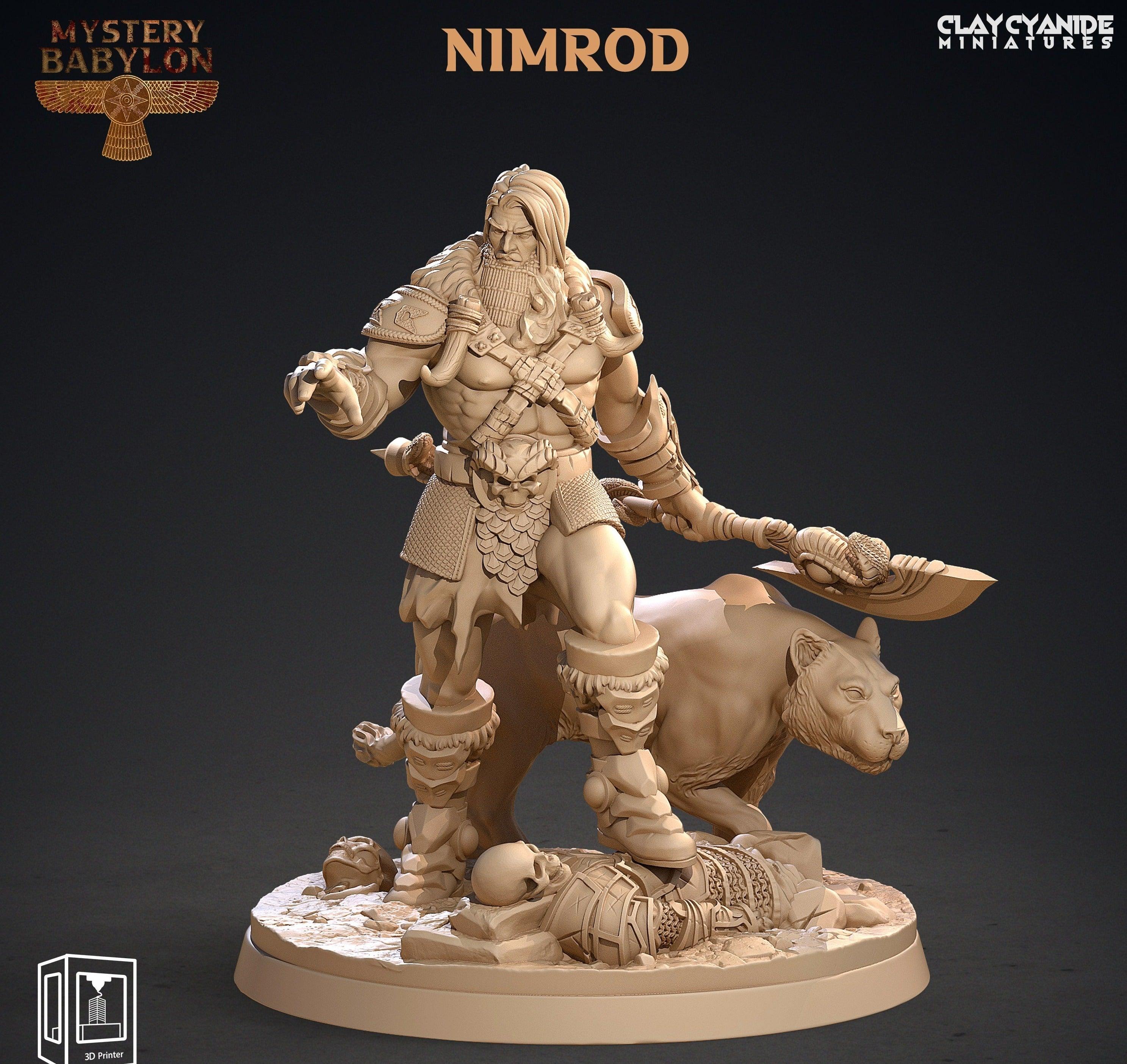 3D Printed Clay Cyanide Mystery Babylon - Nimrod 28mm 32mm D&D