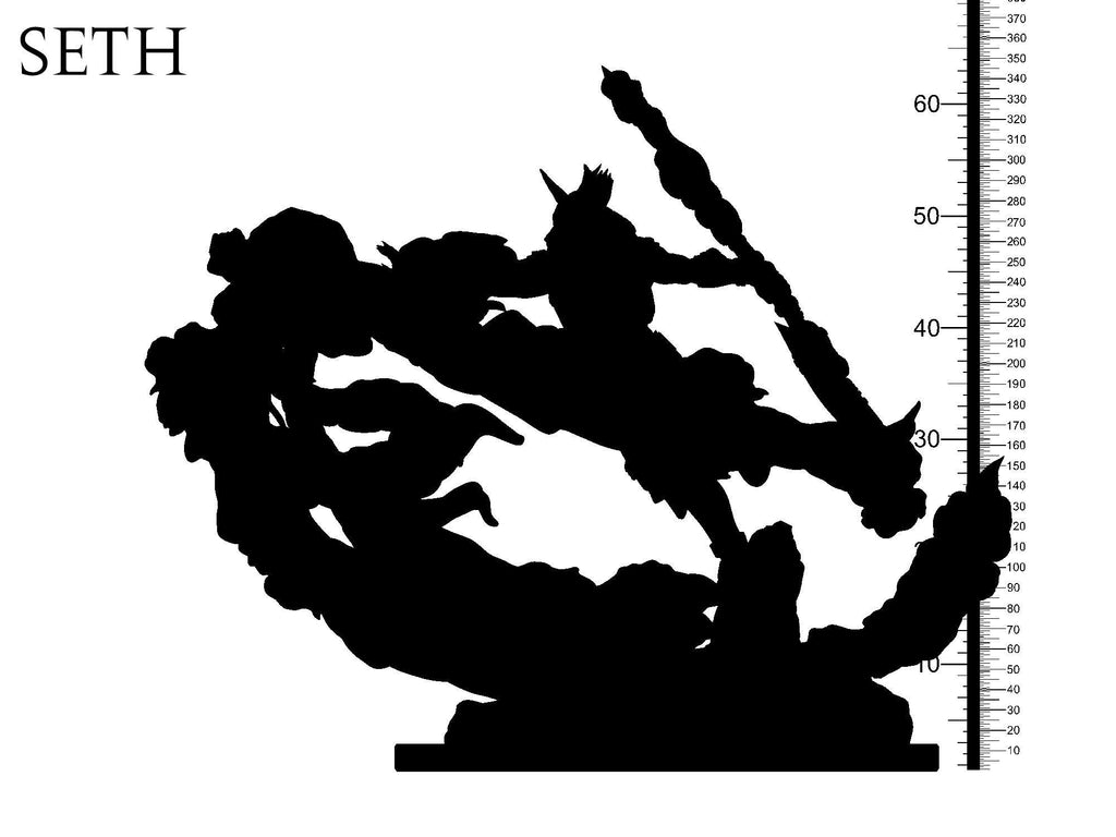 3D Printed Clay Cyanide Seth Egyptian Mythology 28 32 mm D&D