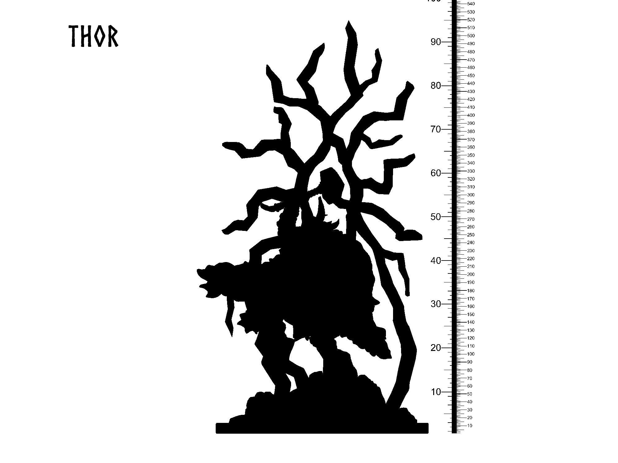 3D Printed Clay Cyanide Thor Norse Mythology 28 32 mm D&D