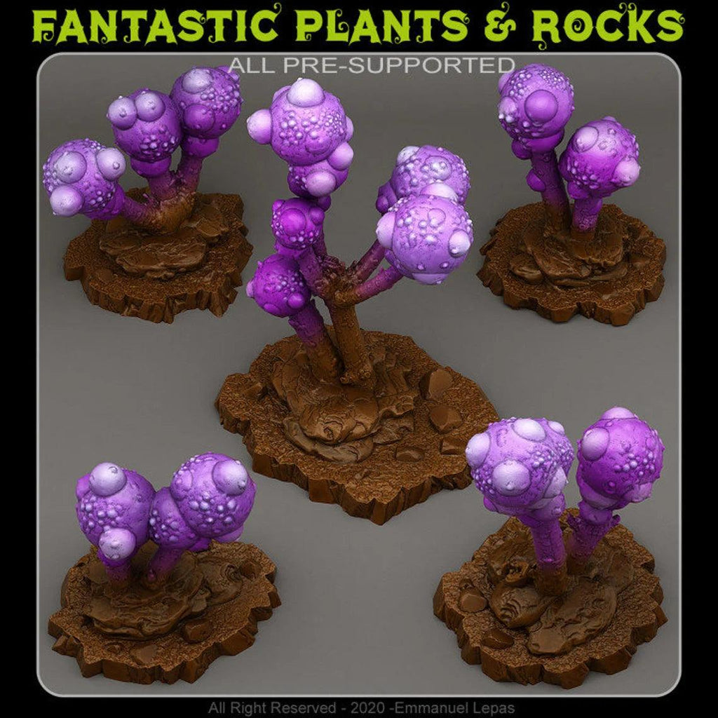 3D Printed Fantastic Plants and Rocks Alien Bulbs 28mm - 32mm D&D Wargaming