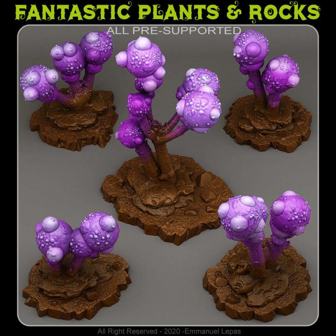 3D Printed Fantastic Plants and Rocks Alien Bulbs 28mm - 32mm D&D Wargaming