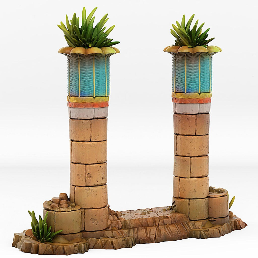 3D Printed Fantastic Plants and Rocks Babylone Portal With Its Magic Water Effect 28mm - 32mm D&D Wargaming