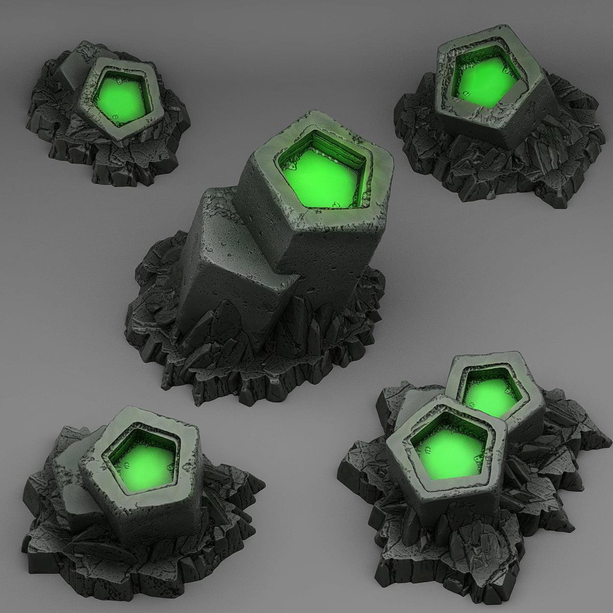 3D Printed Fantastic Plants and Rocks Pentalore Scrying Pools 28mm - 32mm D&D Wargaming