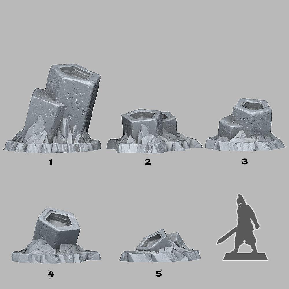3D Printed Fantastic Plants and Rocks Pentalore Scrying Pools 28mm - 32mm D&D Wargaming