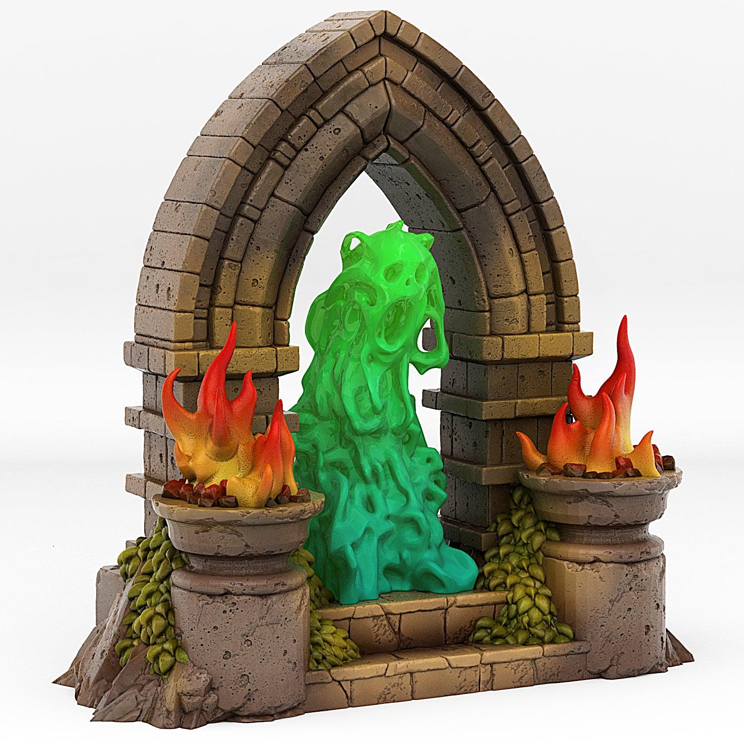 3D Printed Fantastic Portals and Effects Haunted Castle Portal 28mm - 32mm D&D Wargaming