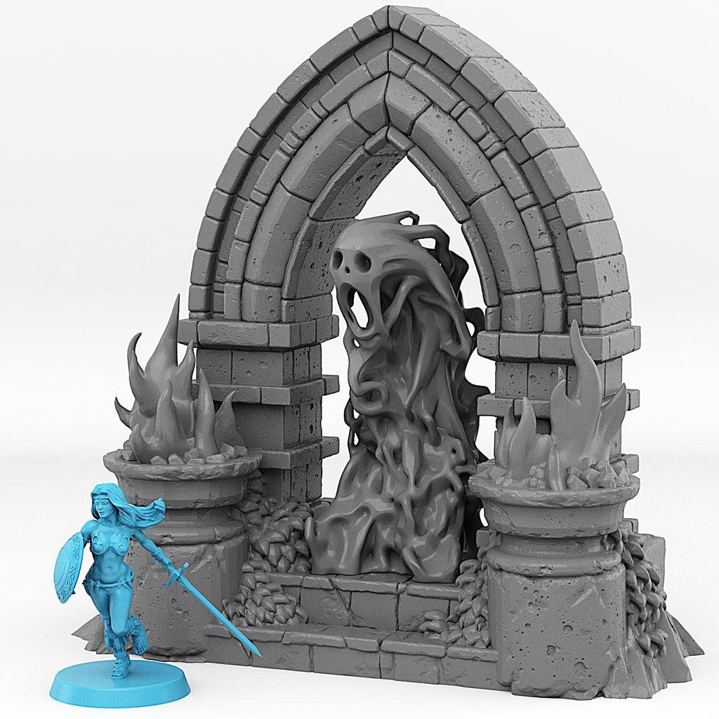 3D Printed Fantastic Portals and Effects Haunted Castle Portal 28mm - 32mm D&D Wargaming