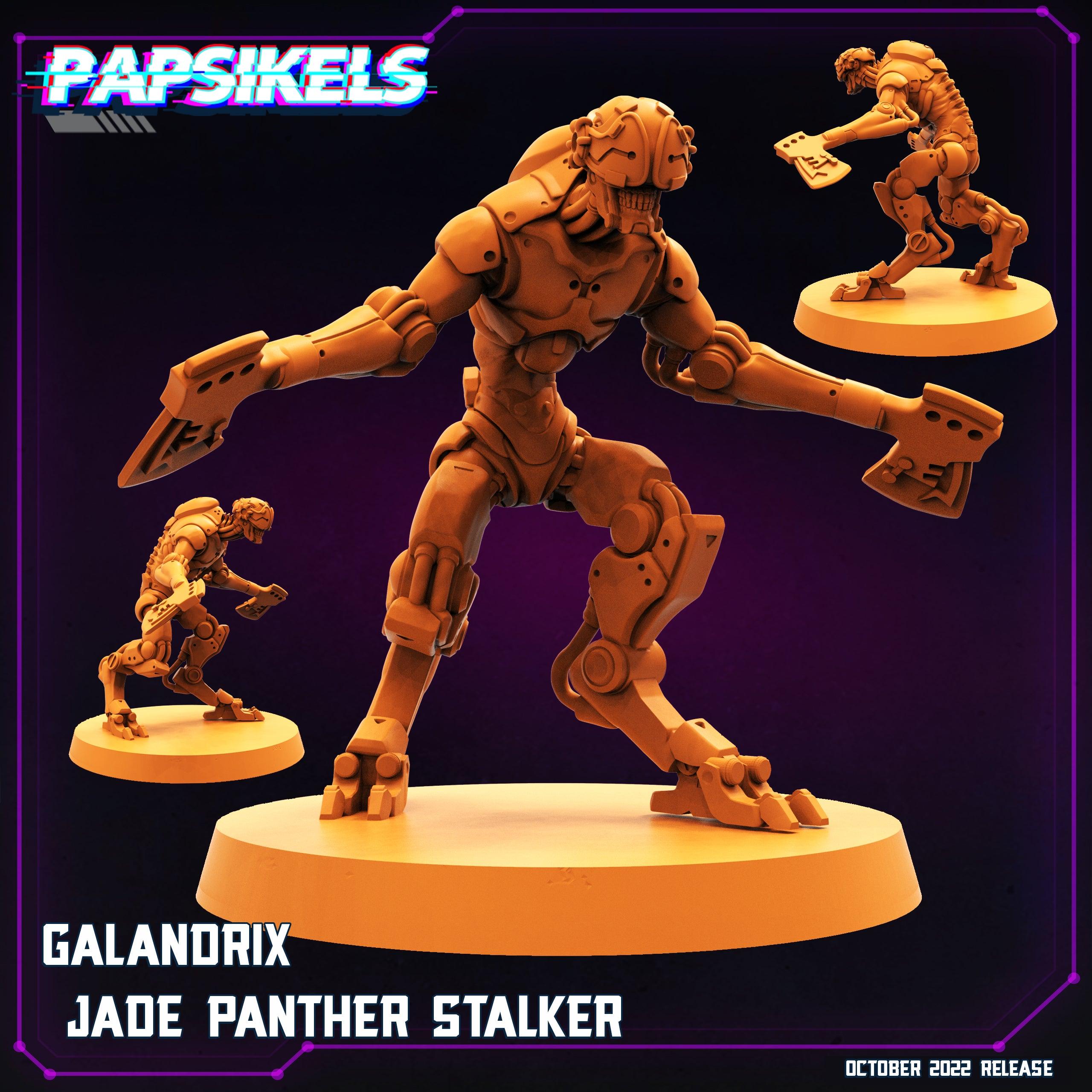 3D Printed Papsikels Cyberpunk Sci-Fi Jade Panther Stalker Set - 28mm 32mm