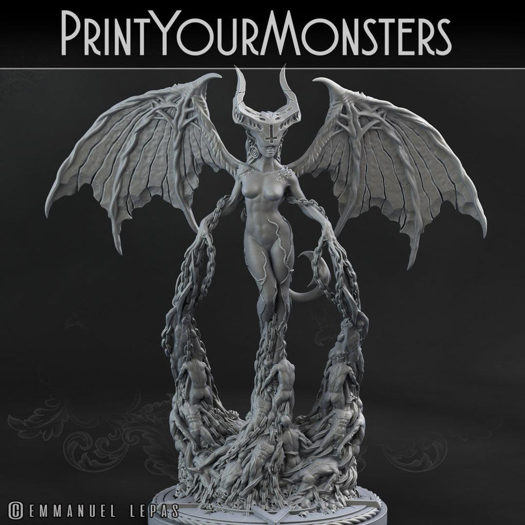 3D Printed Print your Monster Demon Queen 28 32mm D&D