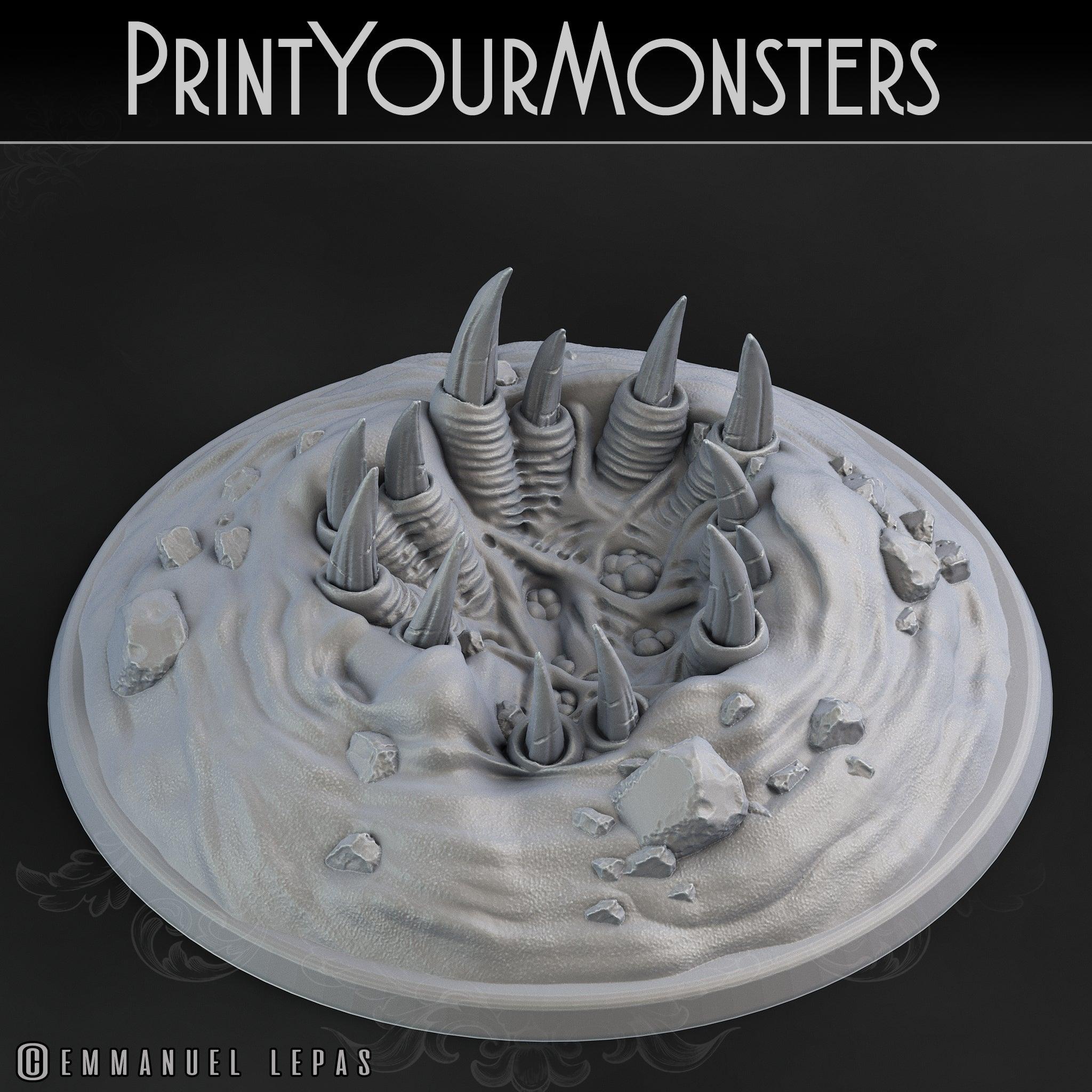 3D Printed Print Your Monsters Desert Monster Rocks Desert Orcs Set 28mm - 32mm D&D Wargaming