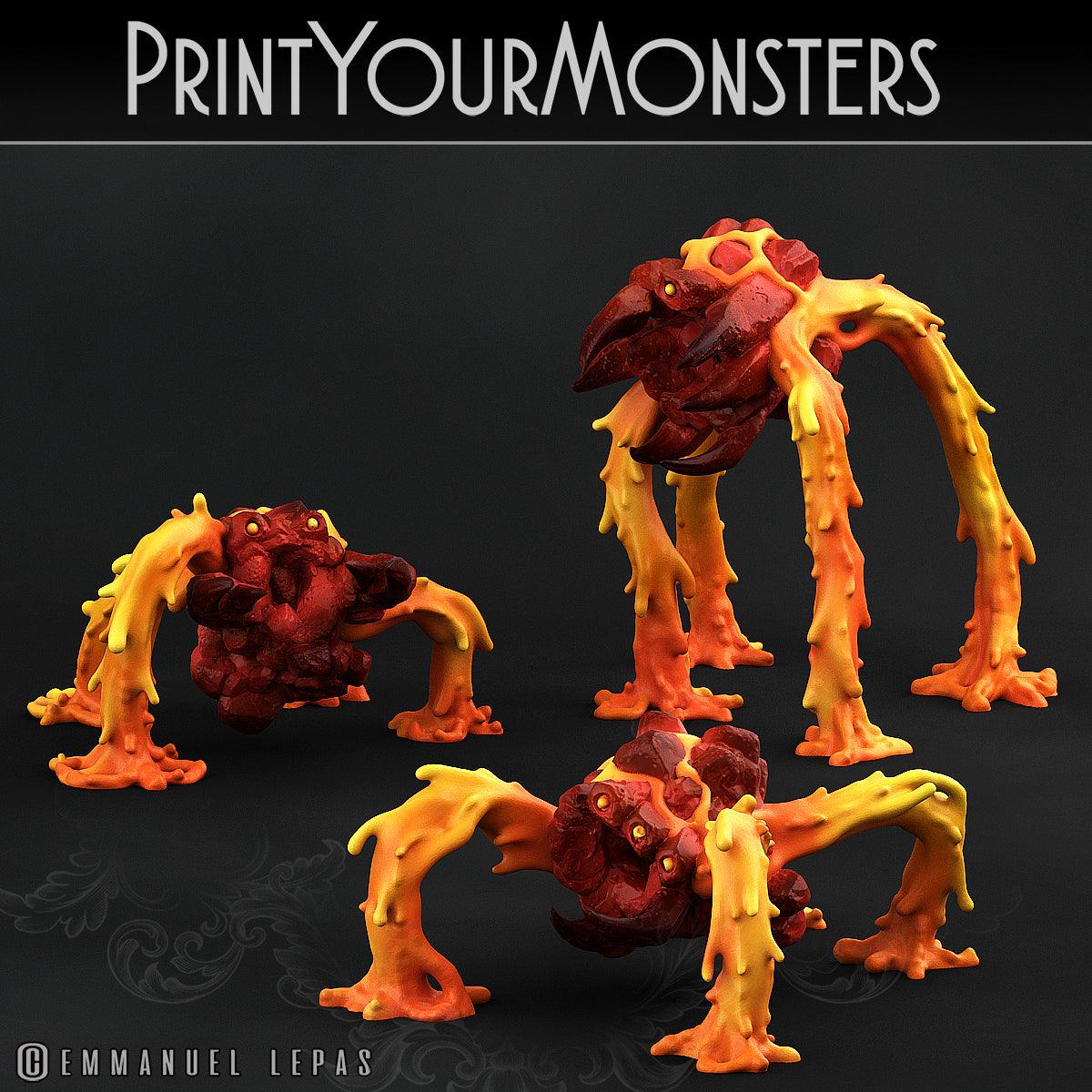 3D Printed Print Your Monsters Infernal Magma Set 28mm - 32mm D&D Wargaming