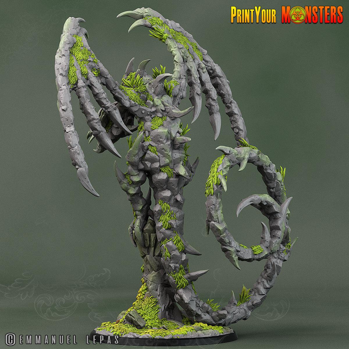 3D Printed Print Your Monsters Rock Dragon Rock Monsters From Magic Valley Set 28mm - 32mm D&D Wargaming