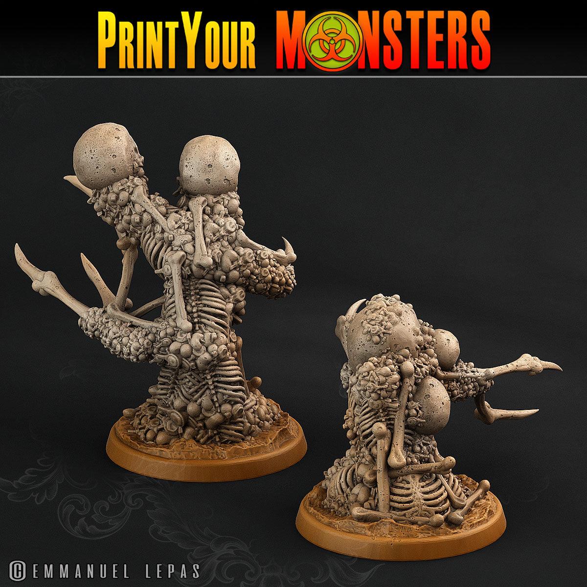 3D Printed Print Your Monsters Skeletons Land of Bones Set 28mm - 32mm D&D Wargaming