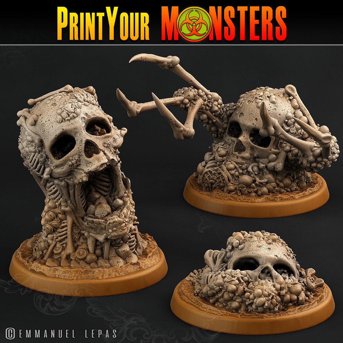 3D Printed Print Your Monsters Skeletons Land of Bones Set 28mm - 32mm D&D Wargaming