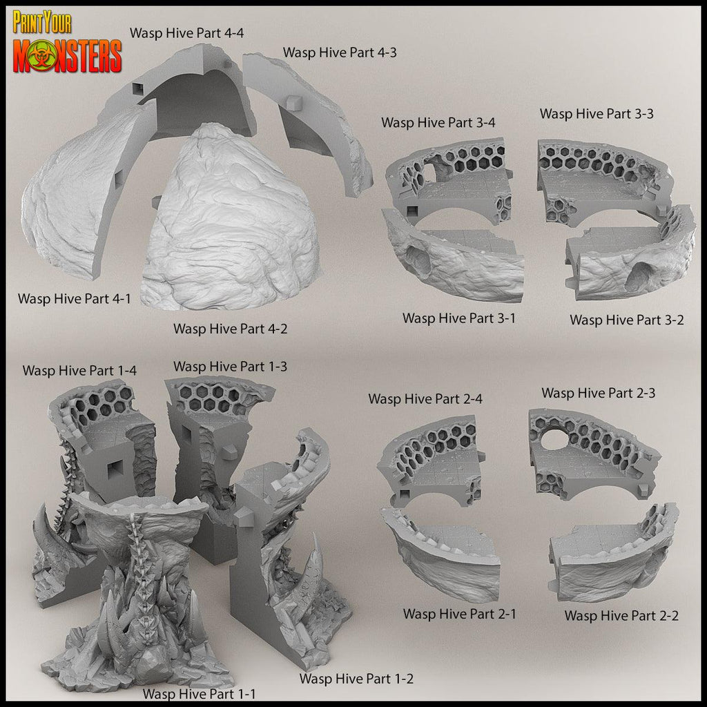 3D Printed Print Your Monsters The Infernal Hive Full Set 28mm - 32mm D&D Wargaming