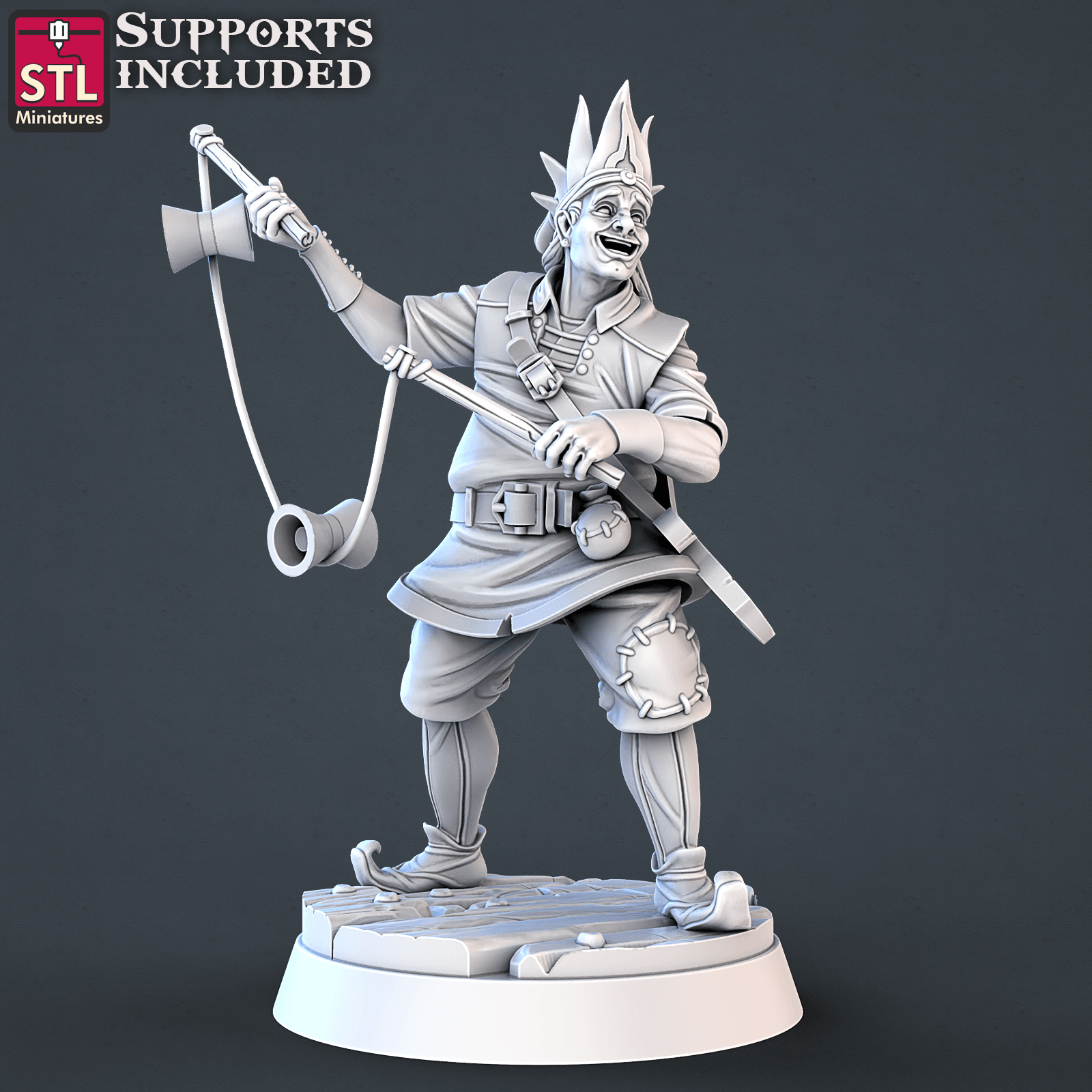 3D Printed STL Miniatures Carnival Vol 2 Set | 28 - 32mm War Gaming D&D