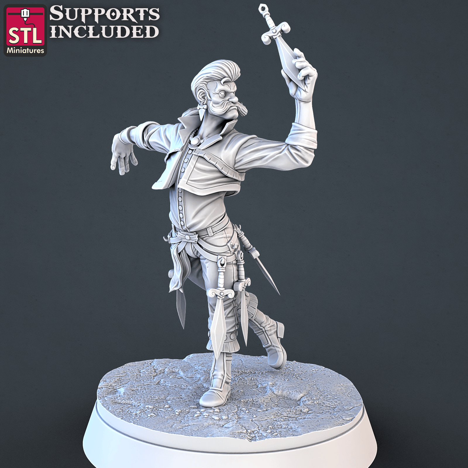 3D Printed STL Miniatures Carnival Vol 2 Set | 28 - 32mm War Gaming D&D