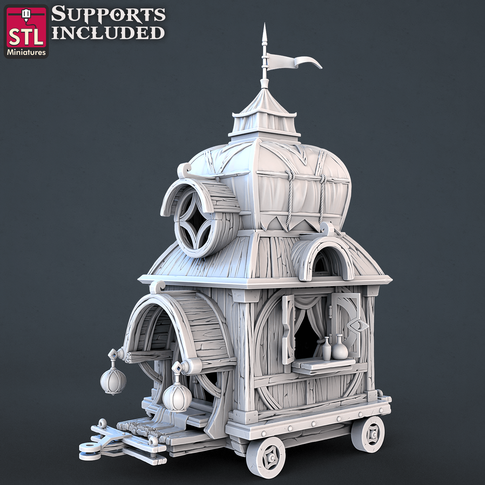 3D Printed STL Miniatures Carnival Vol 2 Set | 28 - 32mm War Gaming D&D