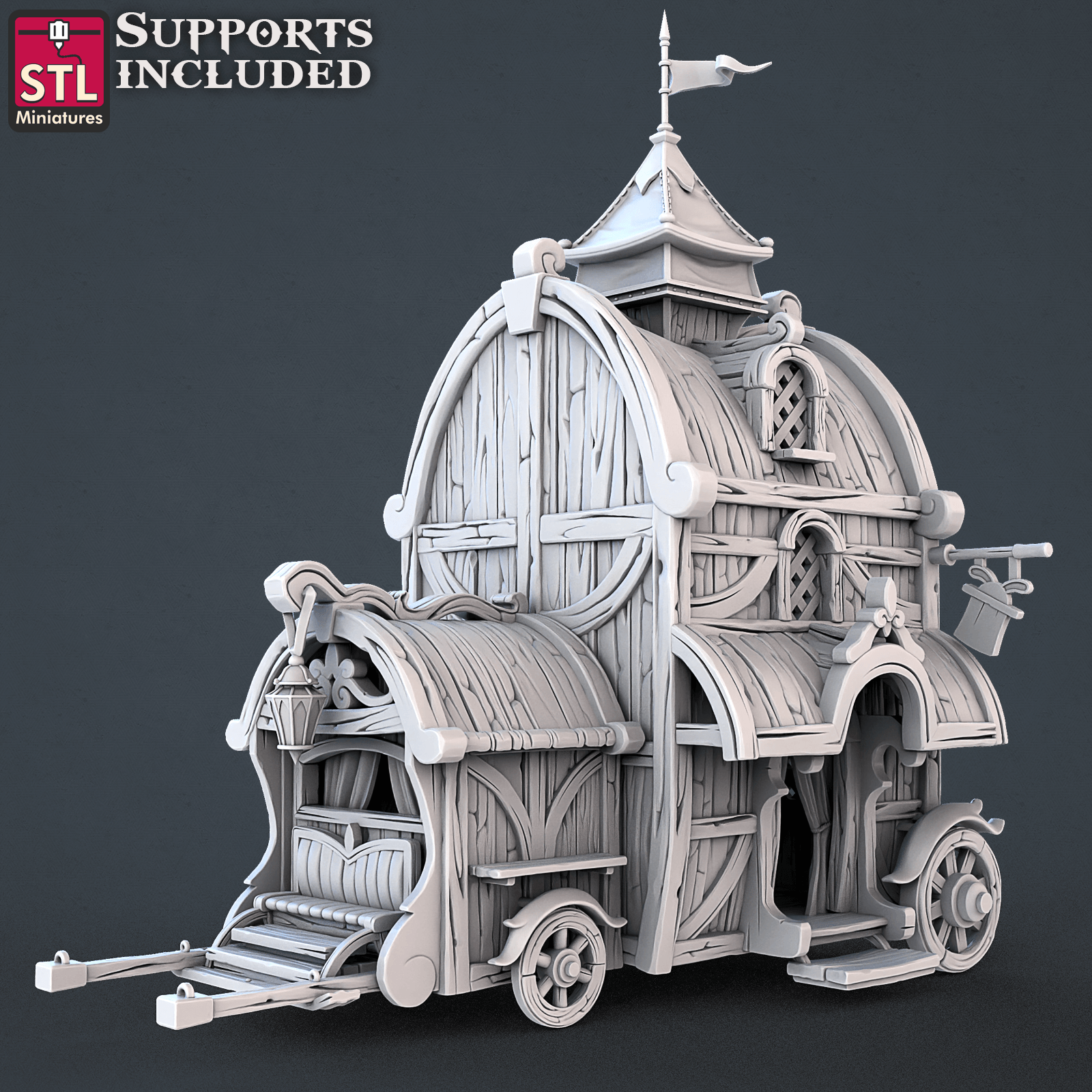 3D Printed STL Miniatures Carnival Vol 2 Set | 28 - 32mm War Gaming D&D