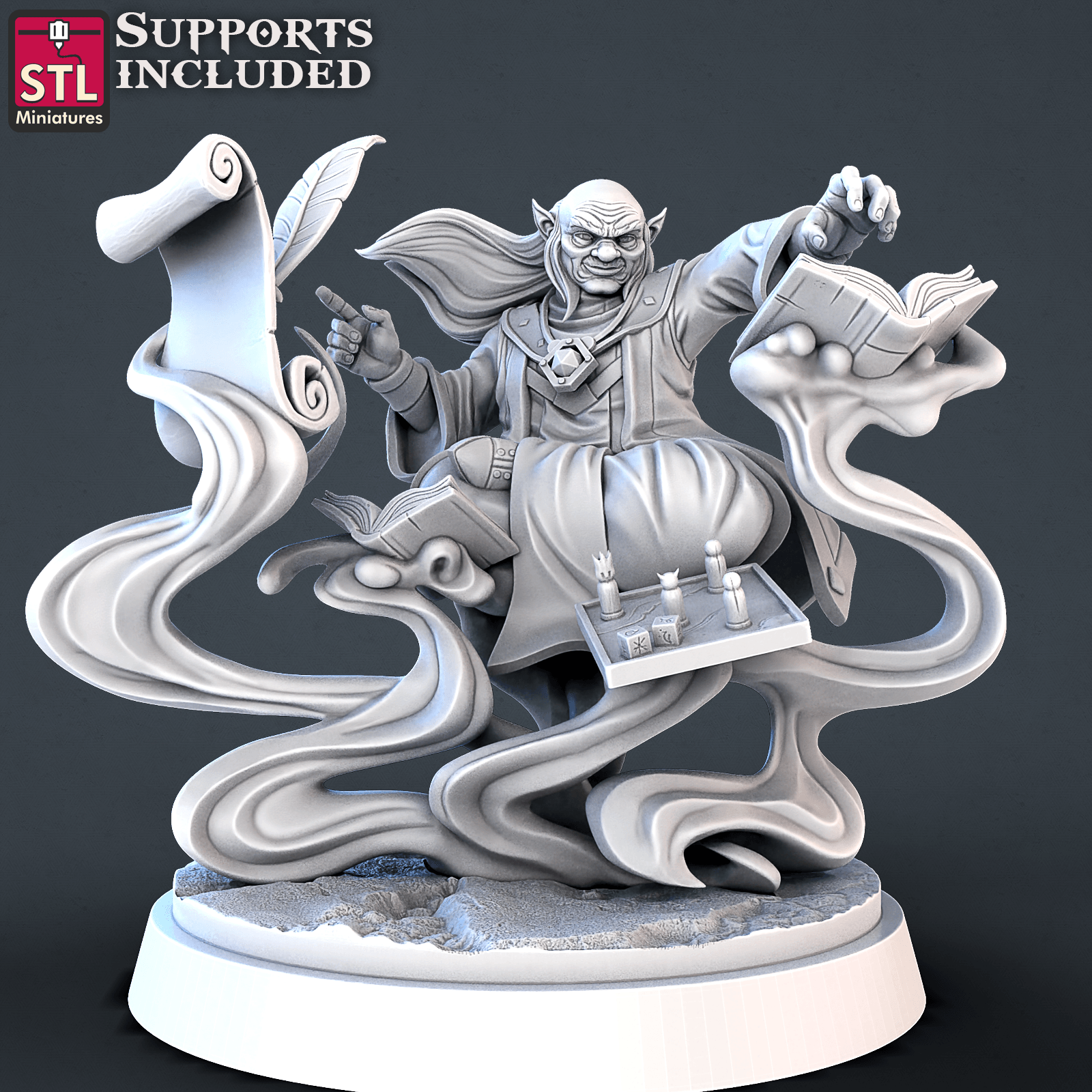 3D Printed STL Miniatures Dungeon Master DnD Tribute Set 28mm - 32mm War Gaming D&D